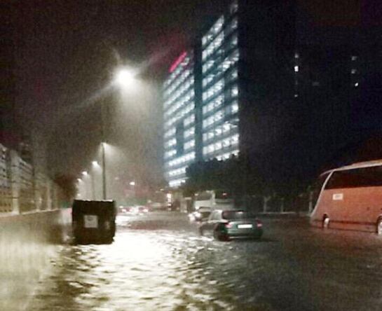 Una calle de Gandía esta noche