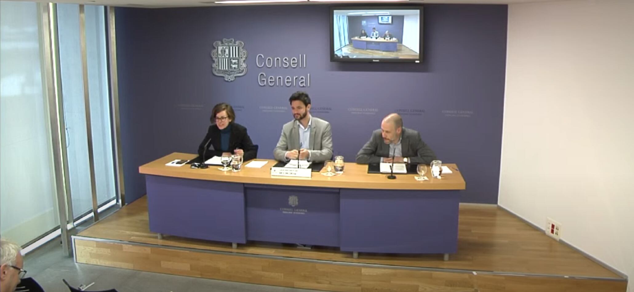 Roda de premsa del grup parlamentari de Concòrdia.