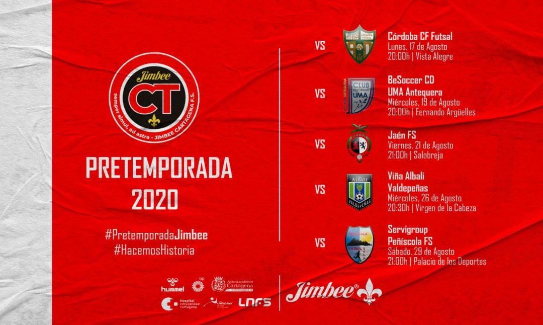 Calendario de pretemporada del Jimbee Cartagena