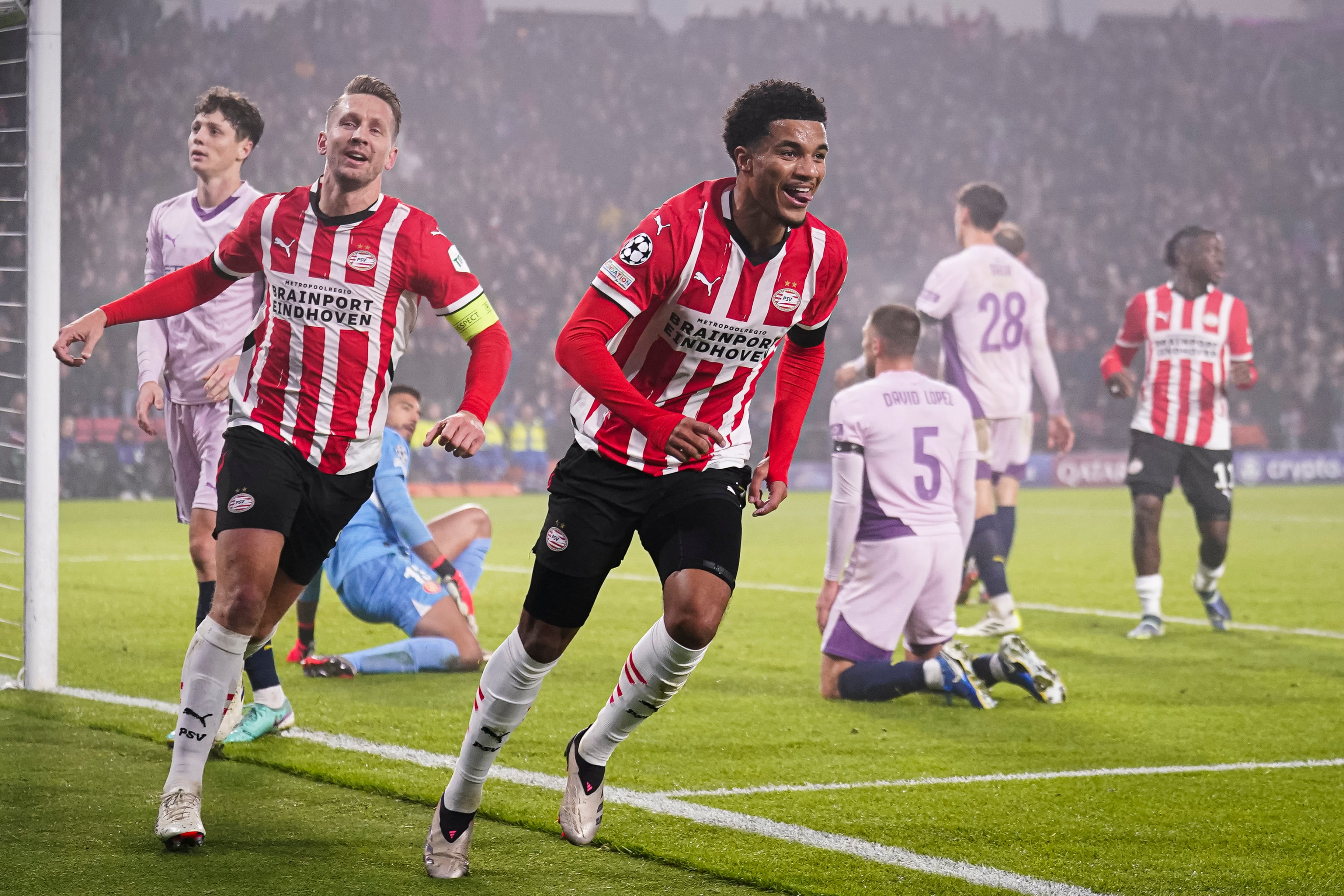 Tillman celebra su gol ante el Girona