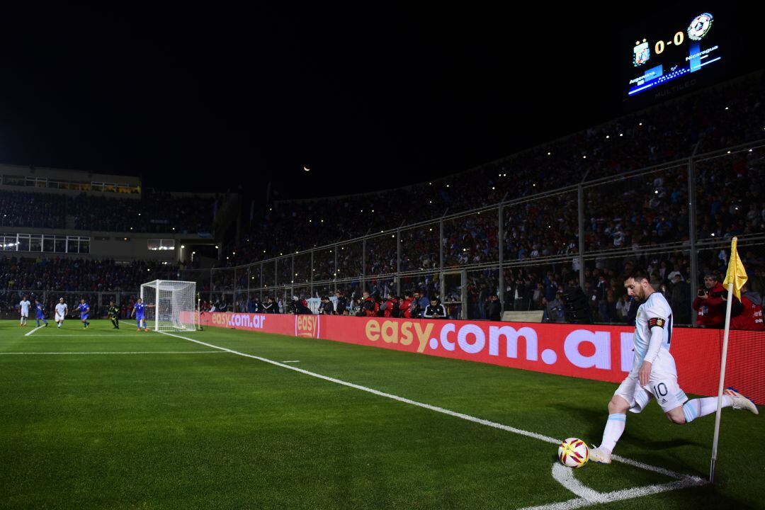 Leo Messi, en un amistoso entre Argentina y Nicaragua.