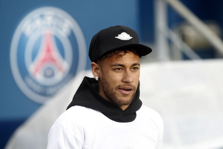 Neymar, en el Parque de los Príncipes