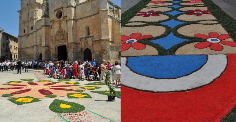 Mantos florales en Torrelaguna para celebrar el Corpus Christi