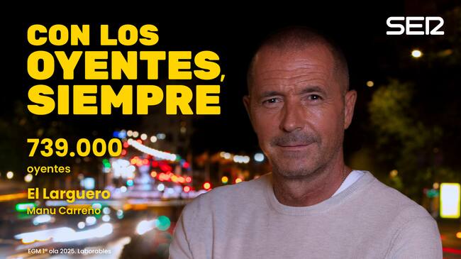 Manu Carreño lidera las noches deportivas con 739.000 oyentes