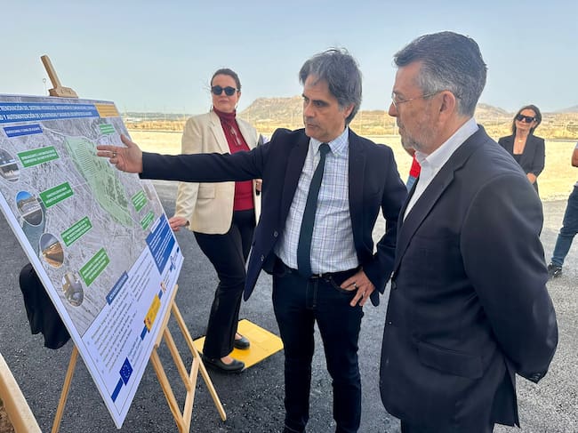 Visita a las obras de los depósitos de Rabasa que abastecen de agua a Alicante y San Vicente del Raspeig