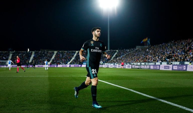 Marco Asensio durante un partido con el Real Madrid 