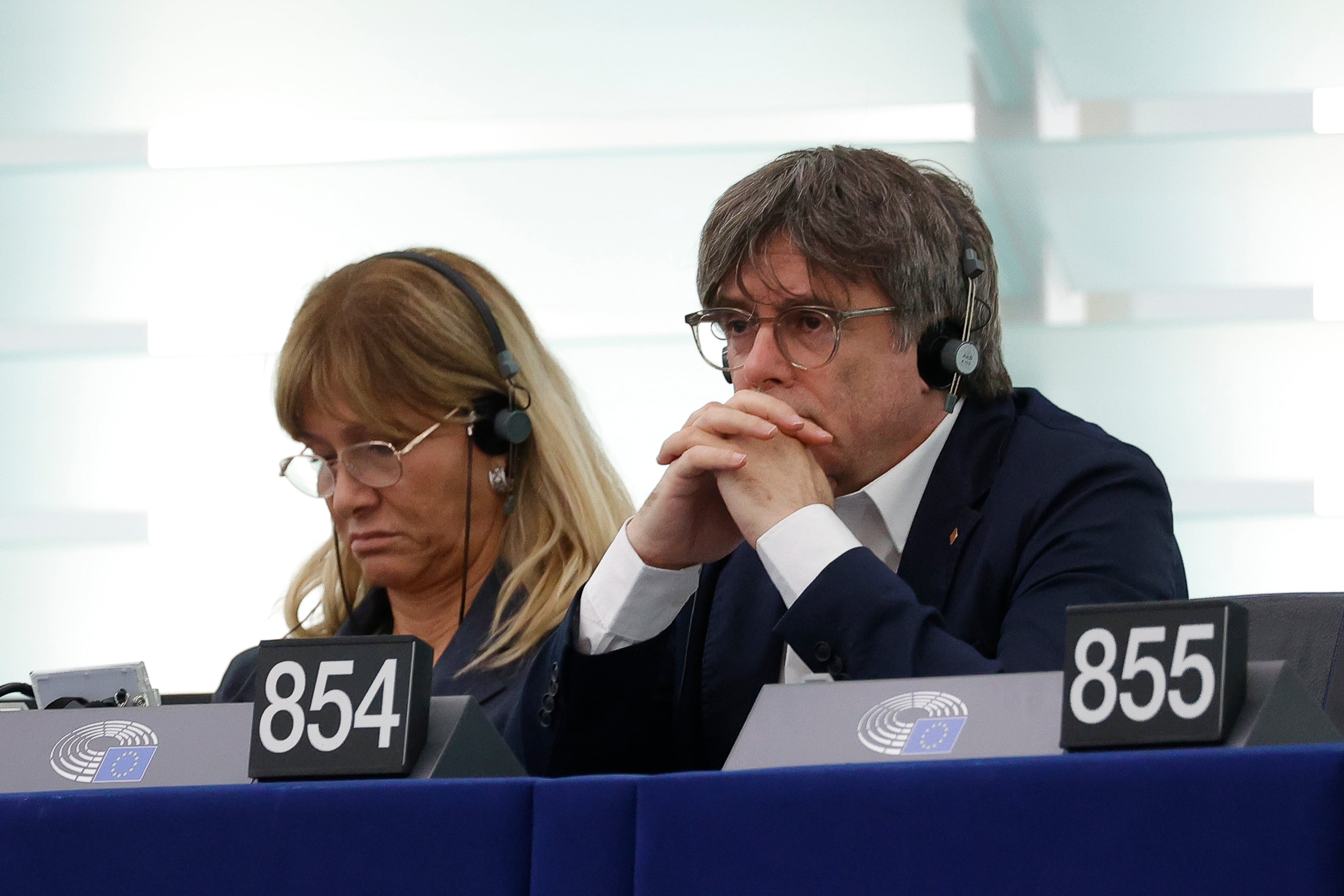 Carles Puigdemont en una sesión del Europarlamento esta semana