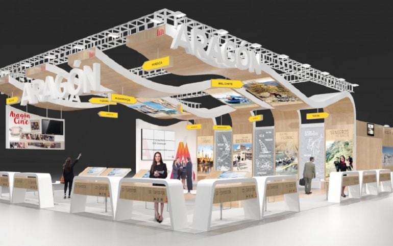 Así será el stand de Aragón en FITUR