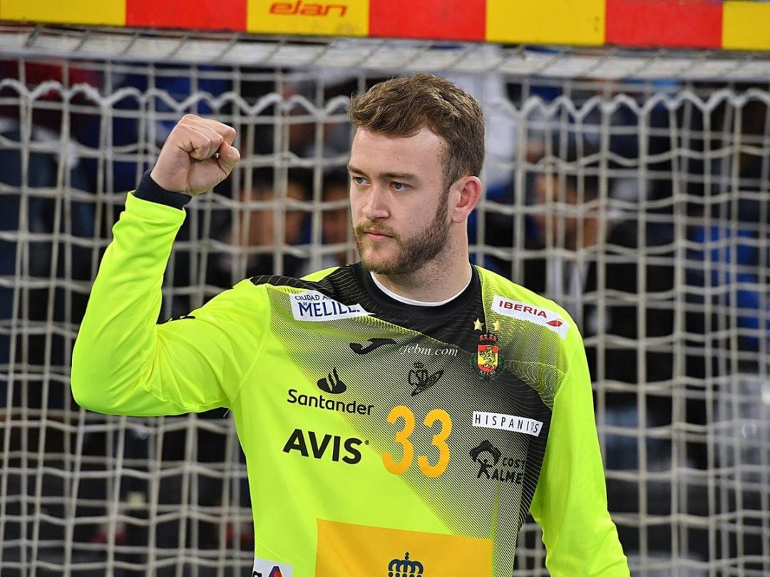 Gonzalo Pérez de Vargas, portero de la selección española de balonmano