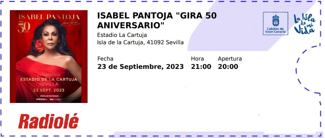 Entrada para el concierto de Isabel Pantoja