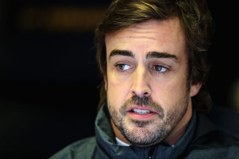 Primer plano de Fernando Alonso