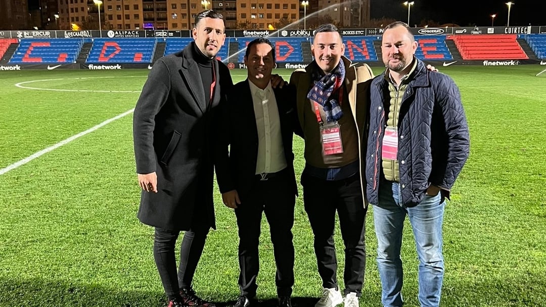 Hugo Rico (I), Alfonso Losa, Víctor Lafuente y Manu Guill (D) forman la dirección deportiva del Eldense