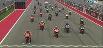 El momento en el que Jorge Lorenzo sale antes de tiempo en el GP de Las Américas.