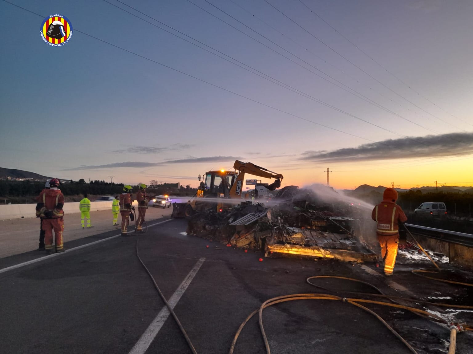 Actuación de los bomberos