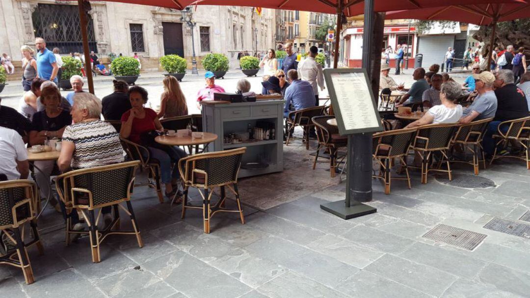 Terraza en la plaza de Cort