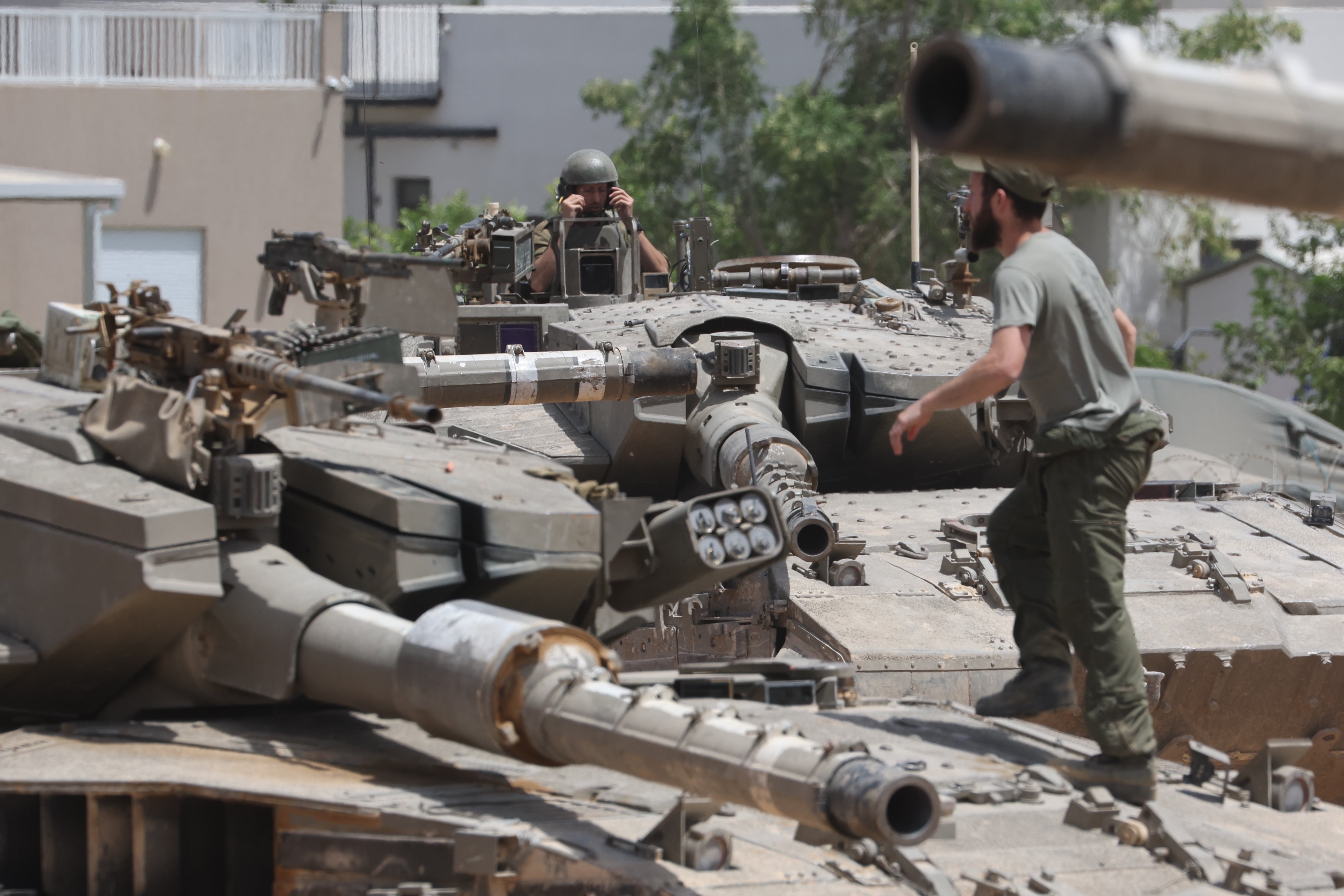 Tanques israelíes en Gaza. EFE/EPA/ABIR SULTAN