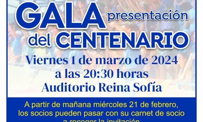 Cartel Gala Centenario UD Socuéllamos