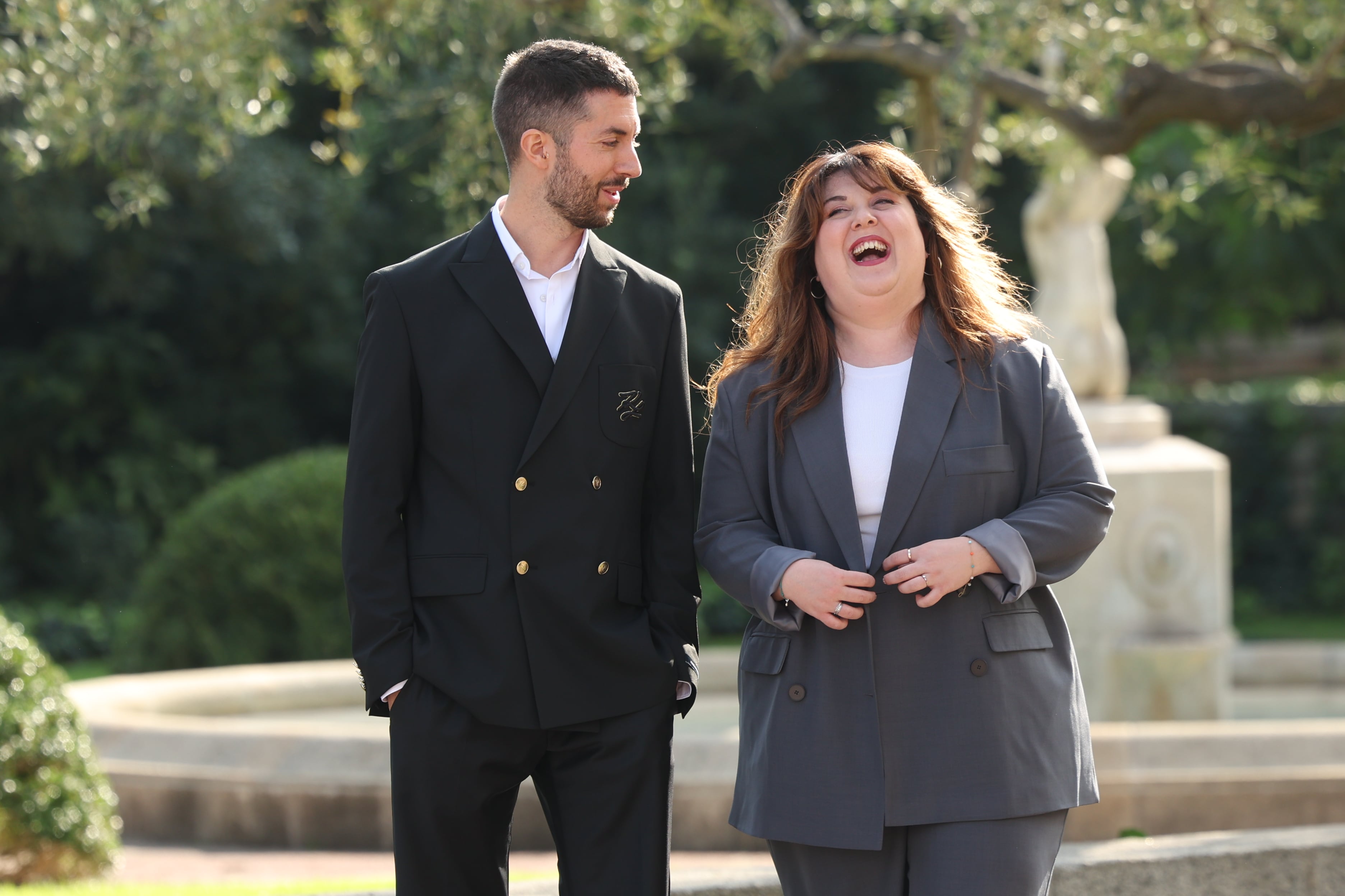 Broncano y Lala Chus a su llegada a los premios Ondas. Archivo.