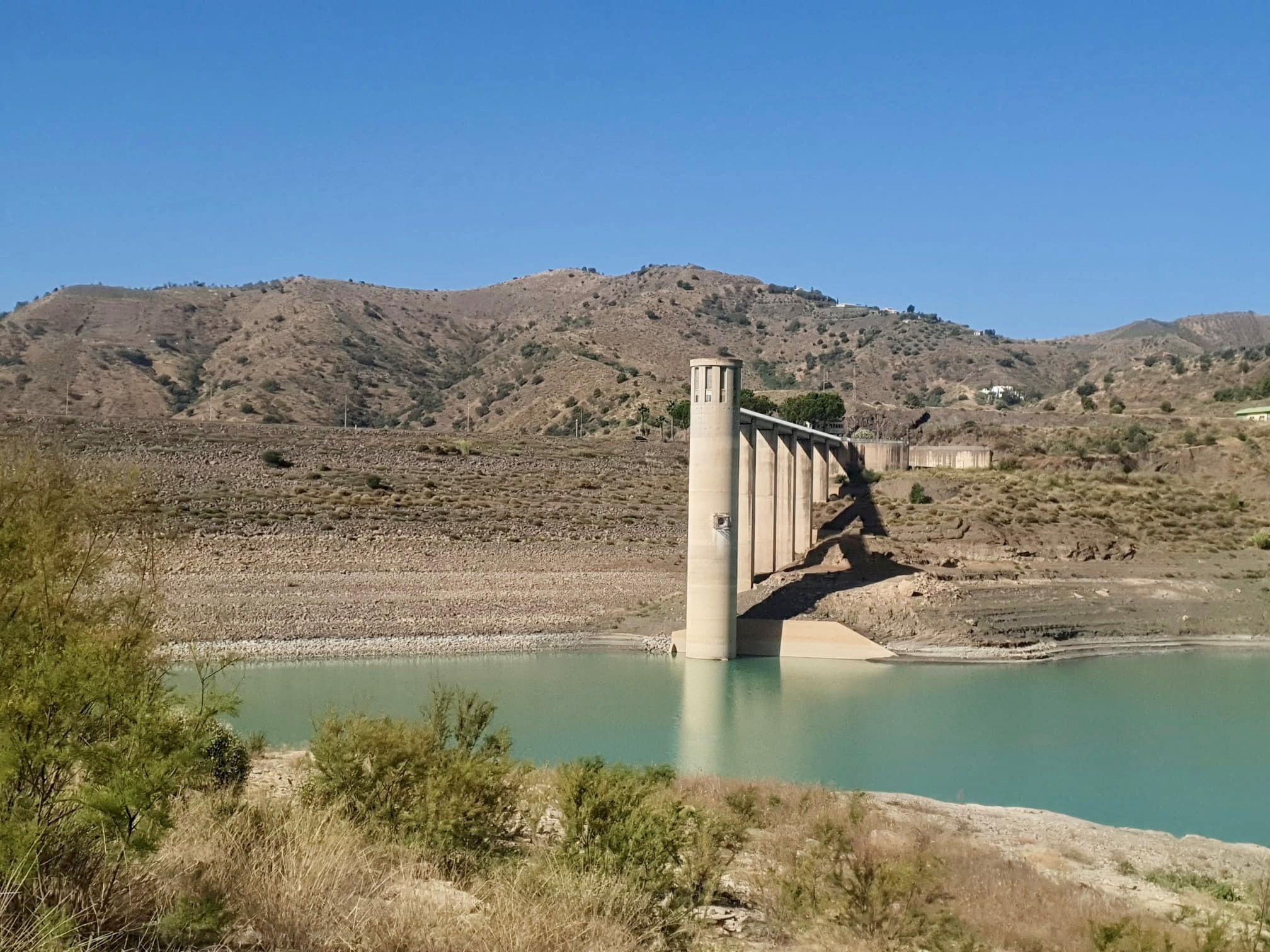 Situación de pantano de la Viñuela este miércoles