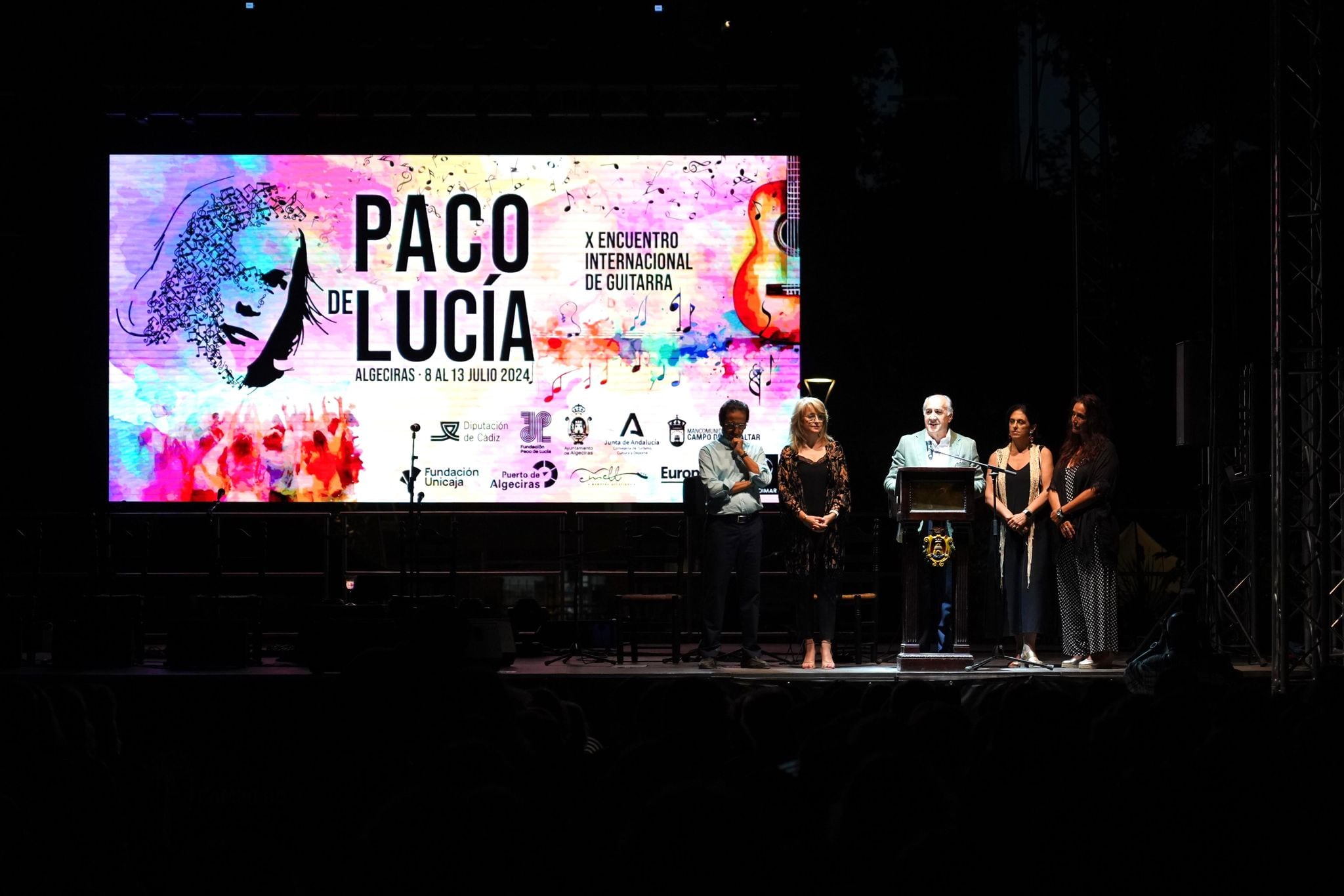 Acto de clausura del X Encuentro Internacional de Guitarra Paco de Lucía.