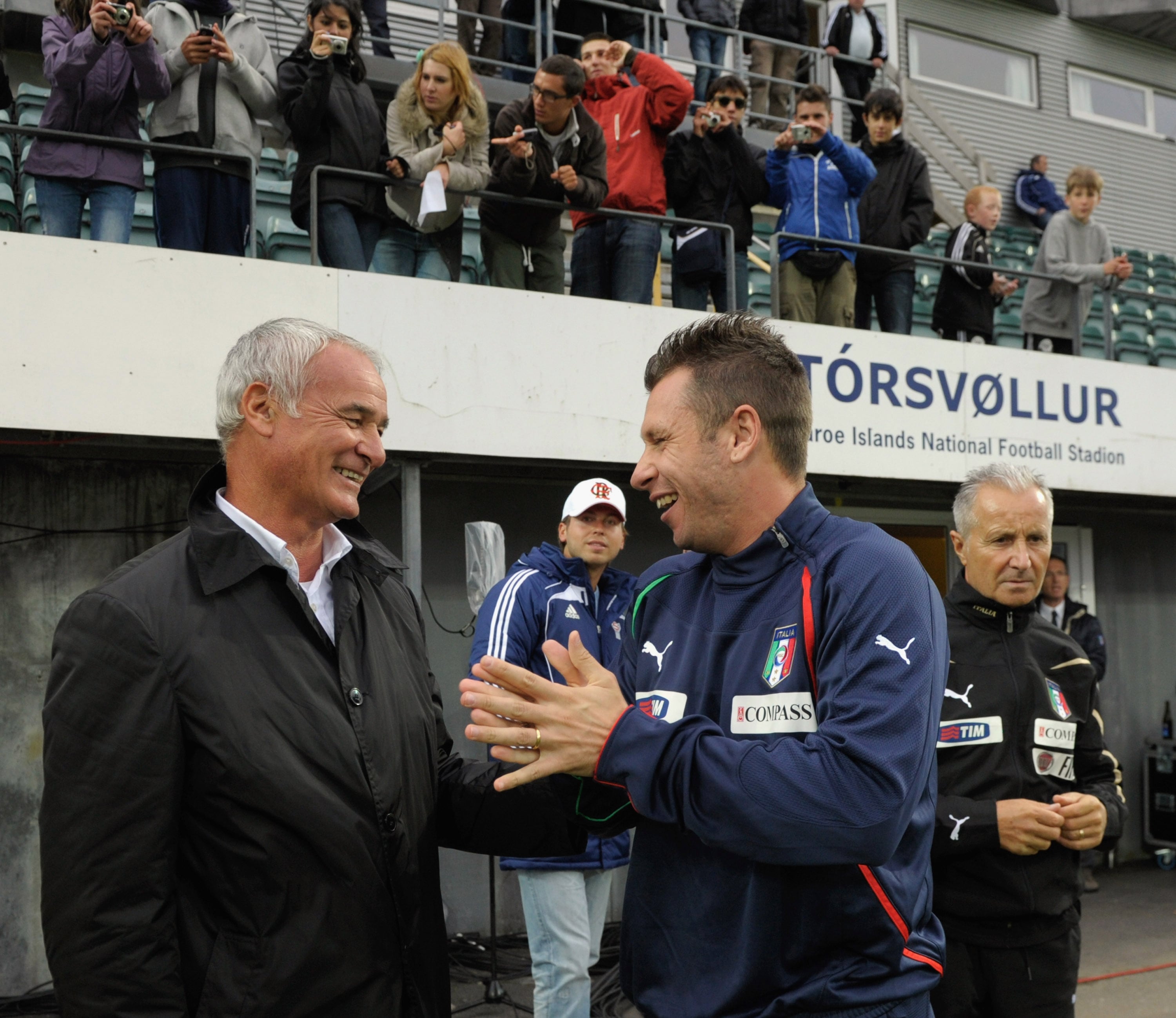 Claudio Ranieri y Antonio Cassano en una foto de archivo de 2011