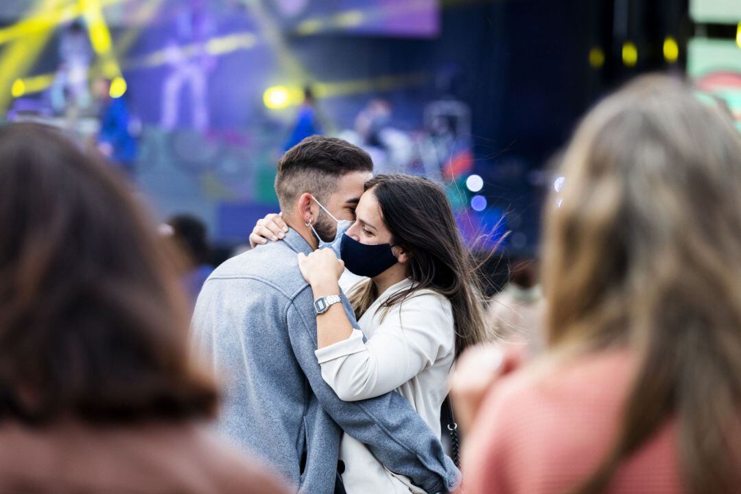 Prueba piloto de verbenas en fiestas en A Coruña, Galicia (España). 