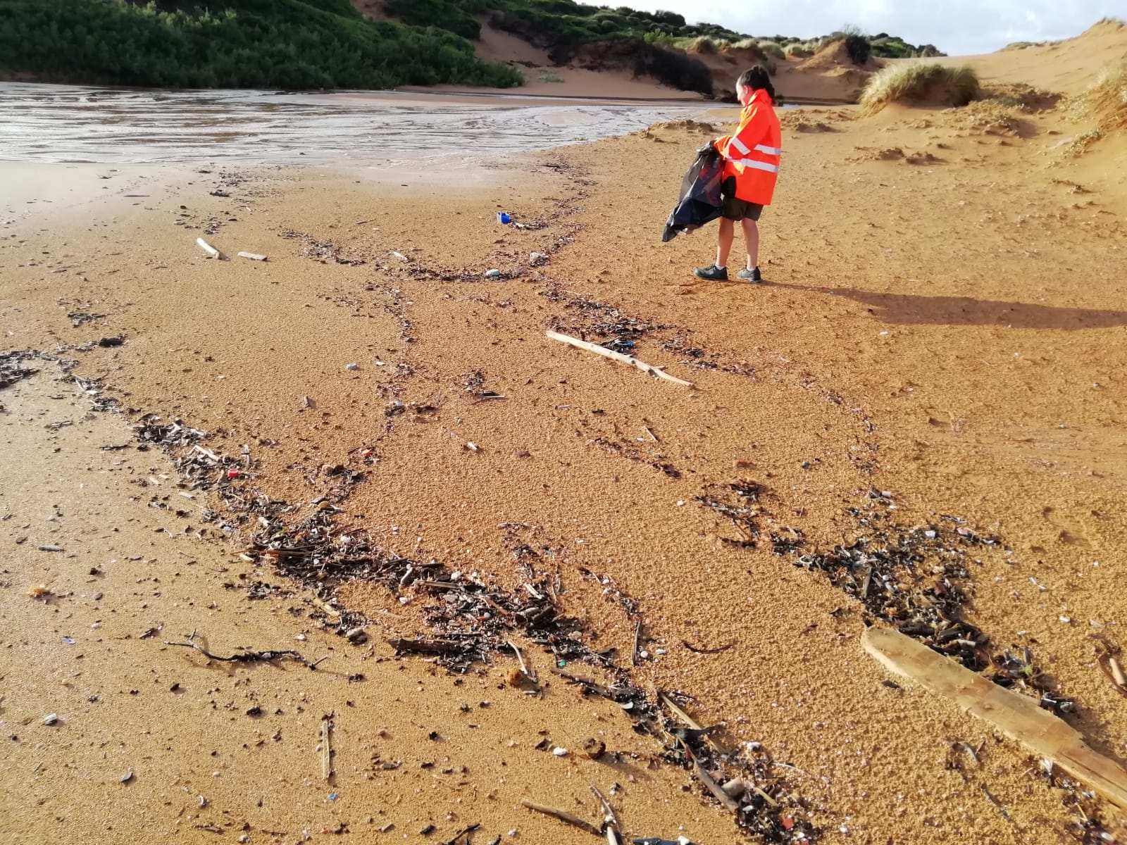Els operaris del Consell avaluen i tracten de recuperar els espais naturals de la costa afectats per les pluges de diumenge.