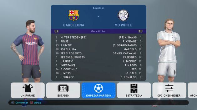 El FC Barcelona, único equipo español licenciado en PES 2019