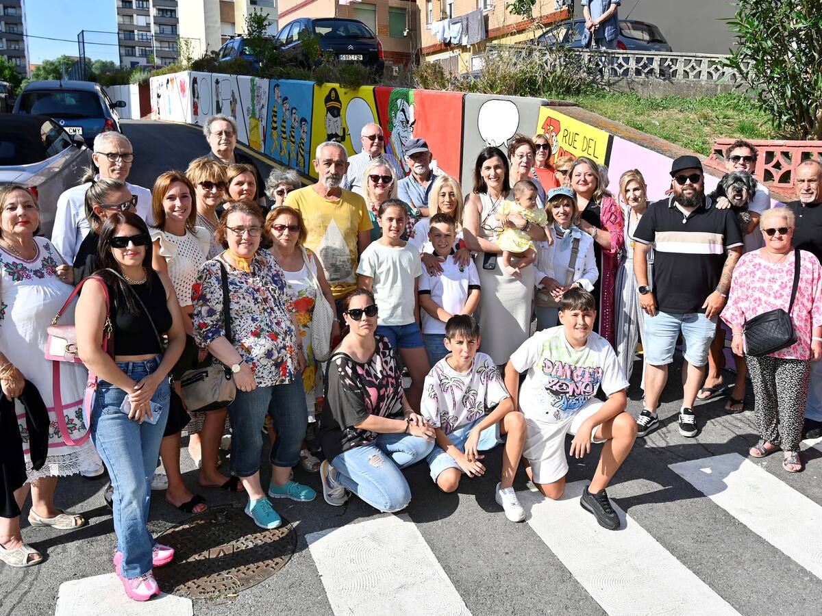 Santander recuerda al padre de Mortadelo y Filemón con un mural en Entrehuertas