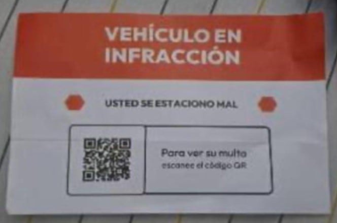 Falso aviso de multa.