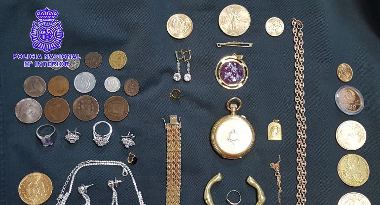 Efectos recuperados por la Policía