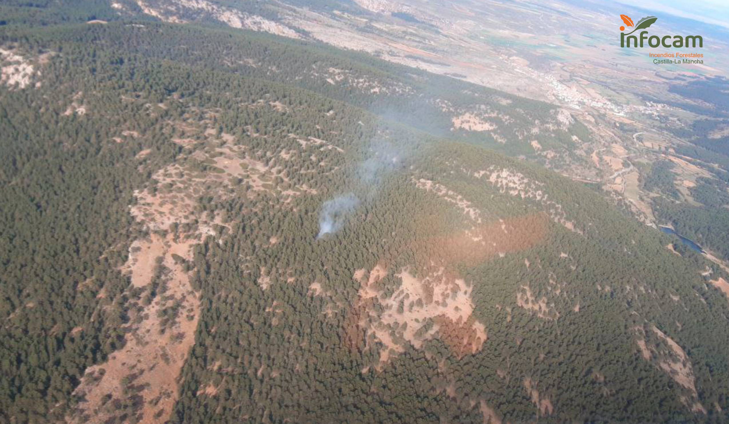 Inicio incendio Orihuela del Tremedal/Foto Plan INFOCAM