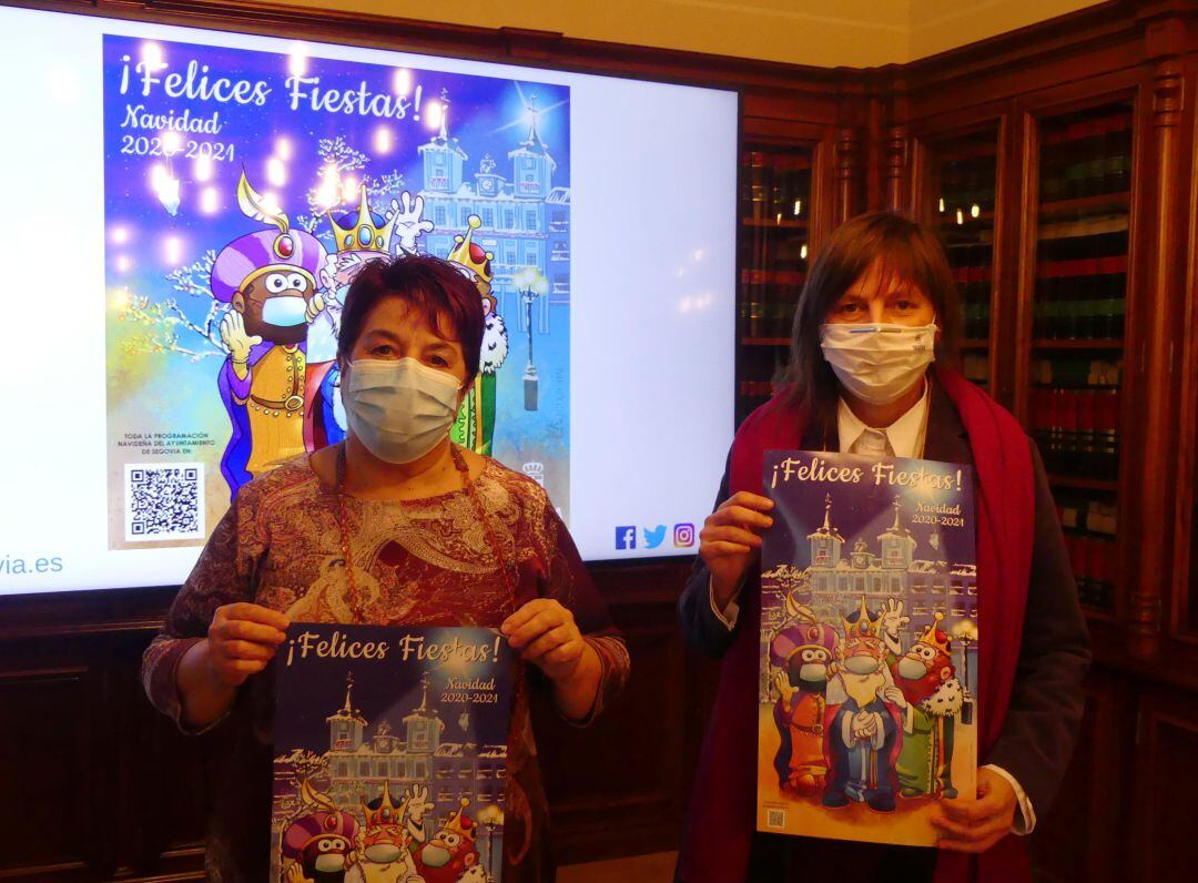 Clara Luquero y Gina Aguiar con el programa de Navidad 2020