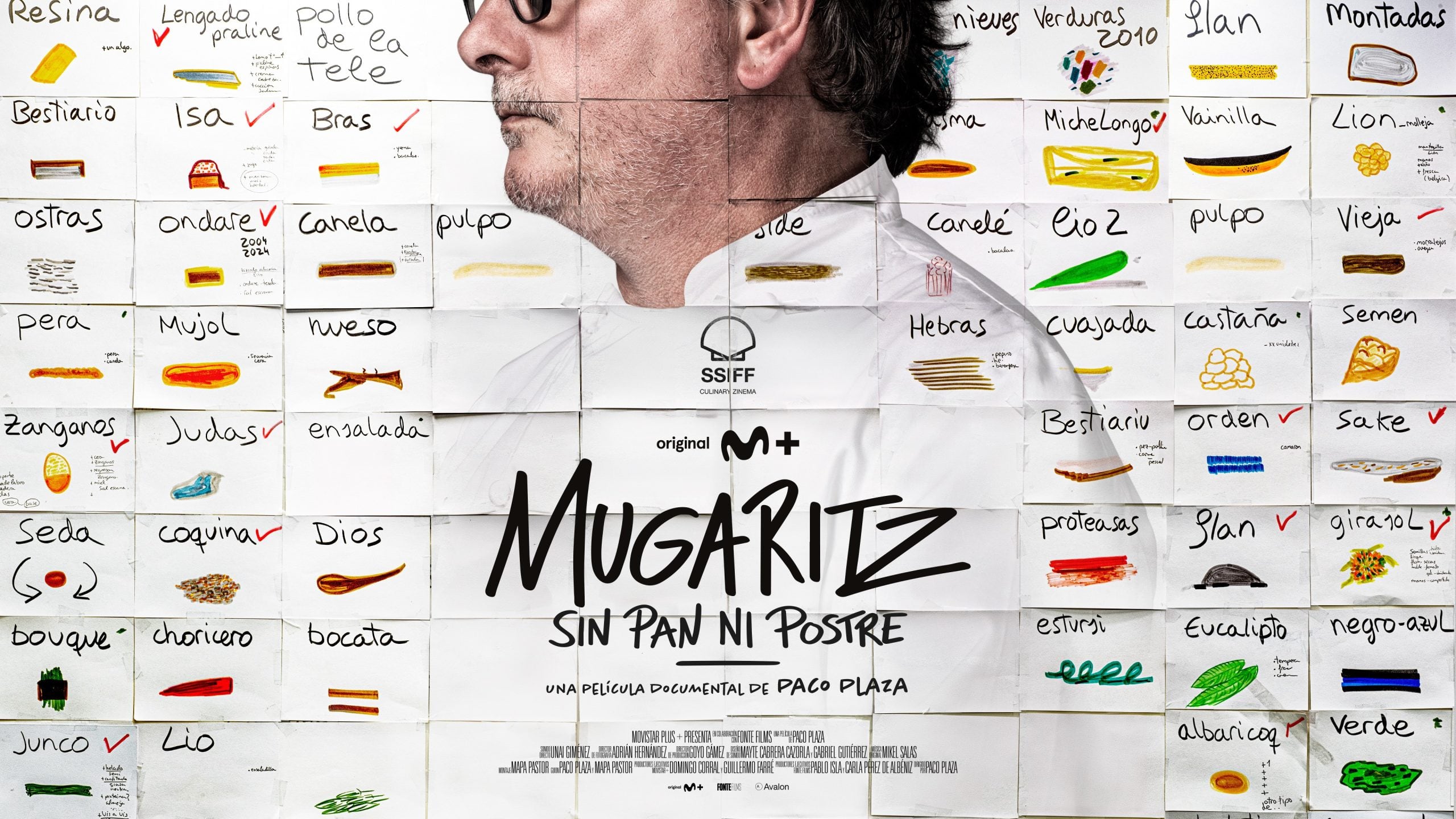 Cartel del documental &#039;Mugaritz. Sin pan ni postre&#039;, dirigido por Paco Plaza.