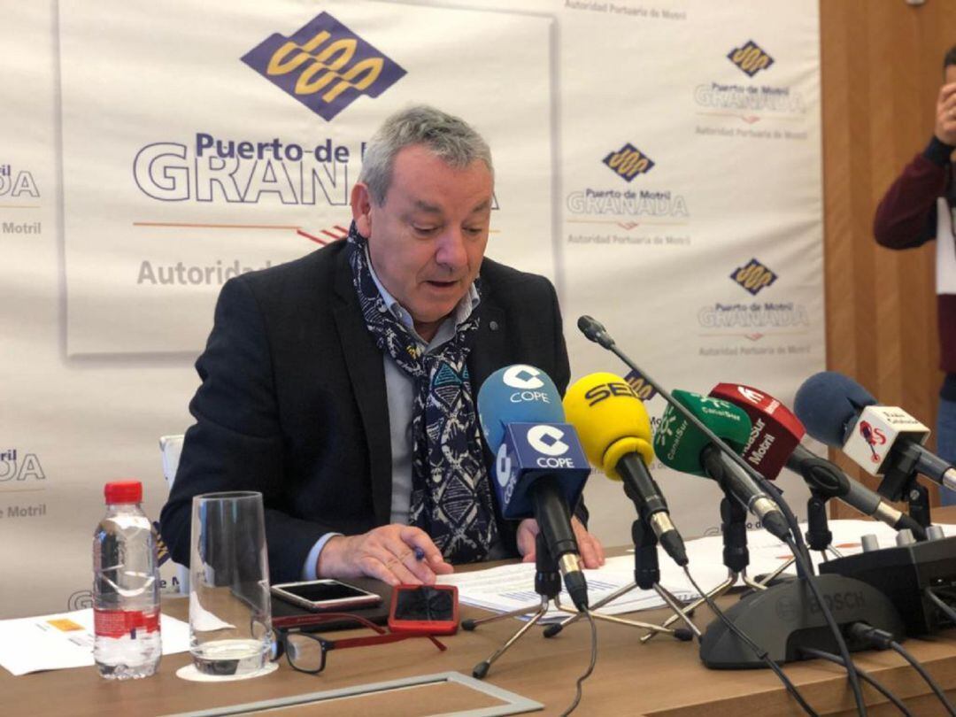 El presidente de la Autoridad Portuaria, Francisco Álvarez de la Chica, hace balance de 2018