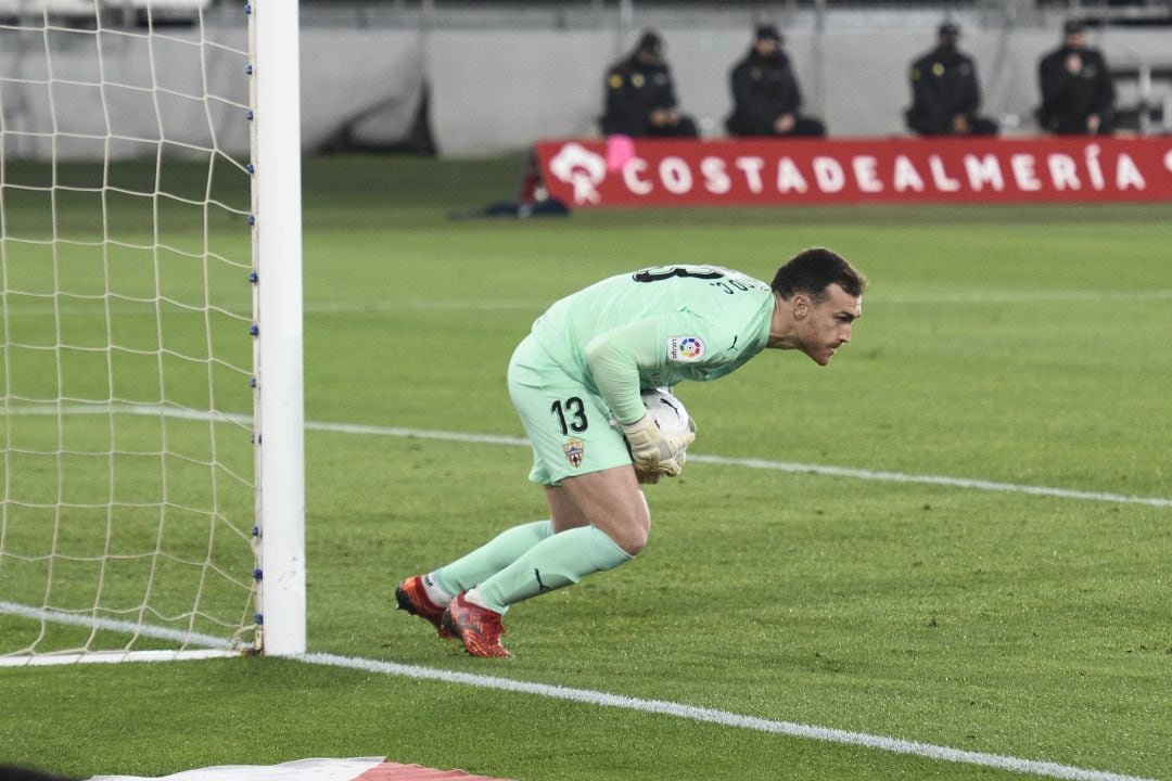 Fernando en el partido frente al Real Zaragoza.