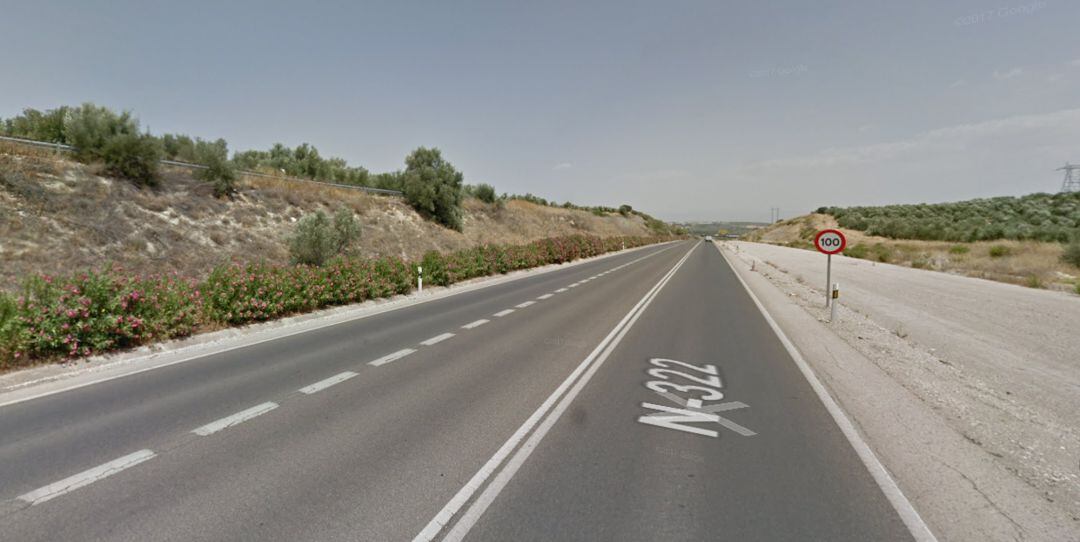 Carretera N322 a su paso por el término municipal de Úbeda