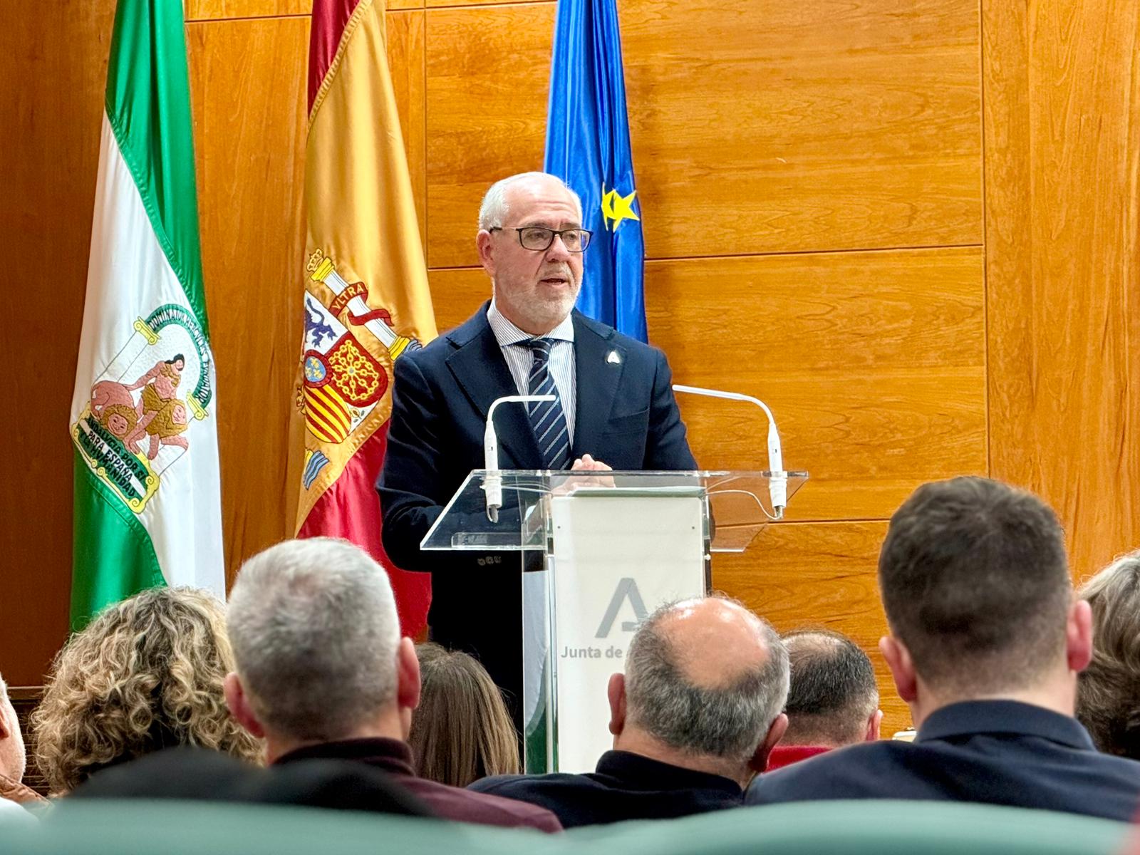 Intervención del delegado del Gobierno de la Junta de Andalucía en Jaén, Jesús Estrella