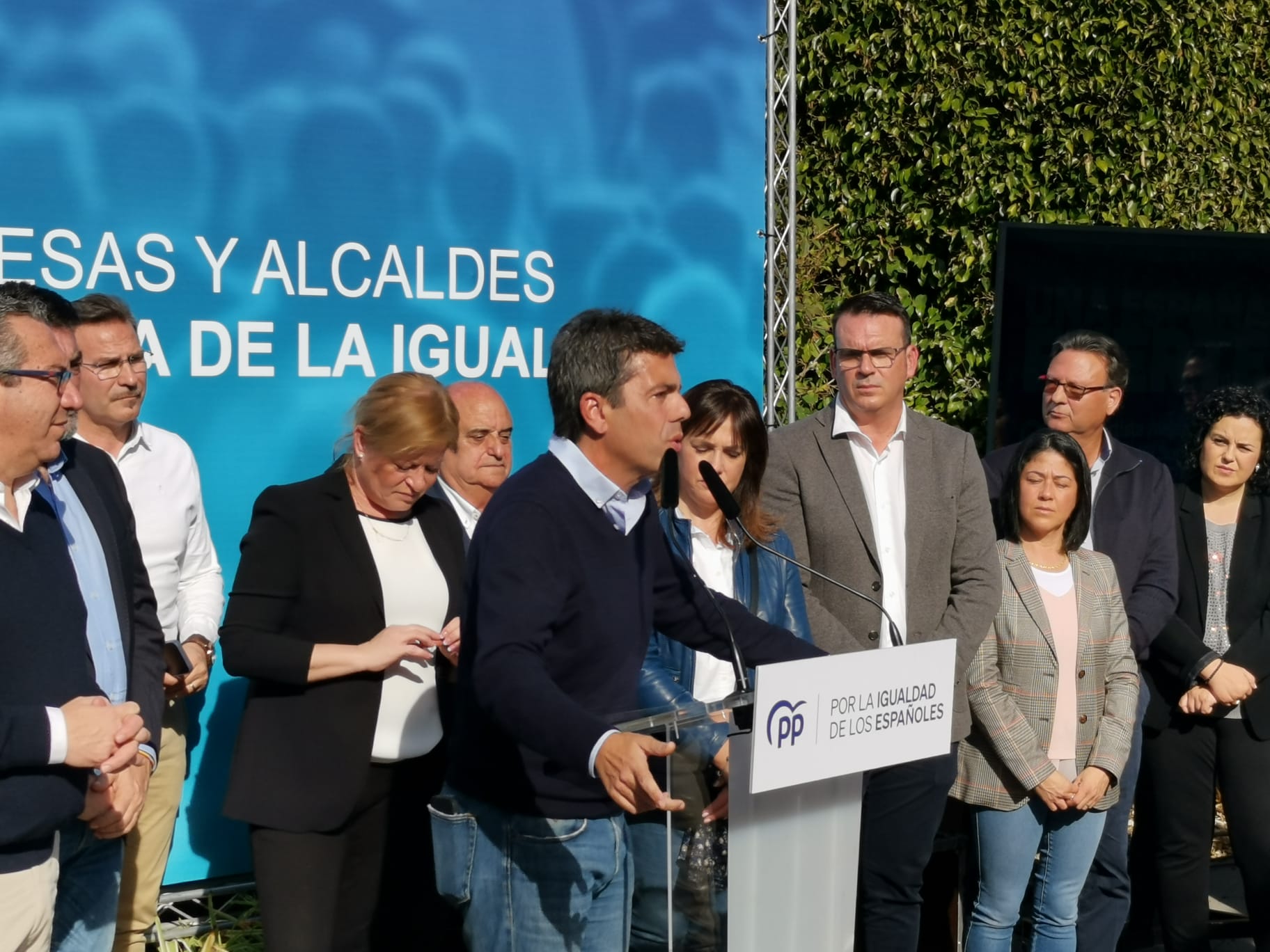 Carlos Mazón este sábado durante el acto celebrado por el PP de la provincia de Alicante en el restaurante El Sorell. Foto: Daniel Rodríguez