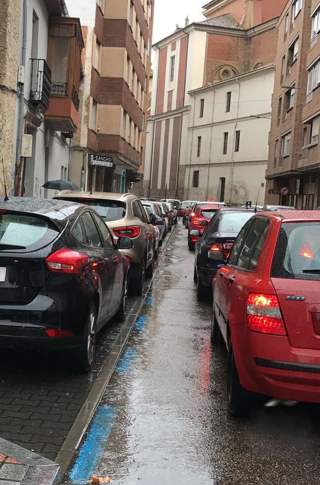 Atasco monumental este martes en Palencia