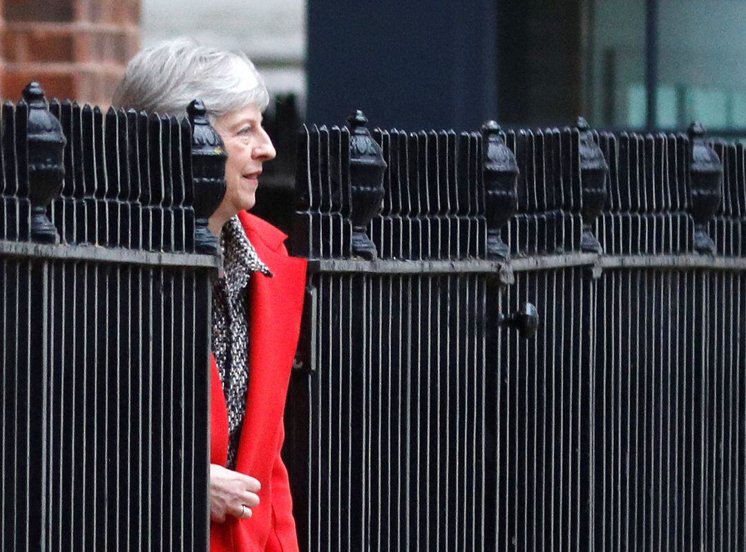 La primera ministra británica, Theresa May, en el 10 de Downing Street.