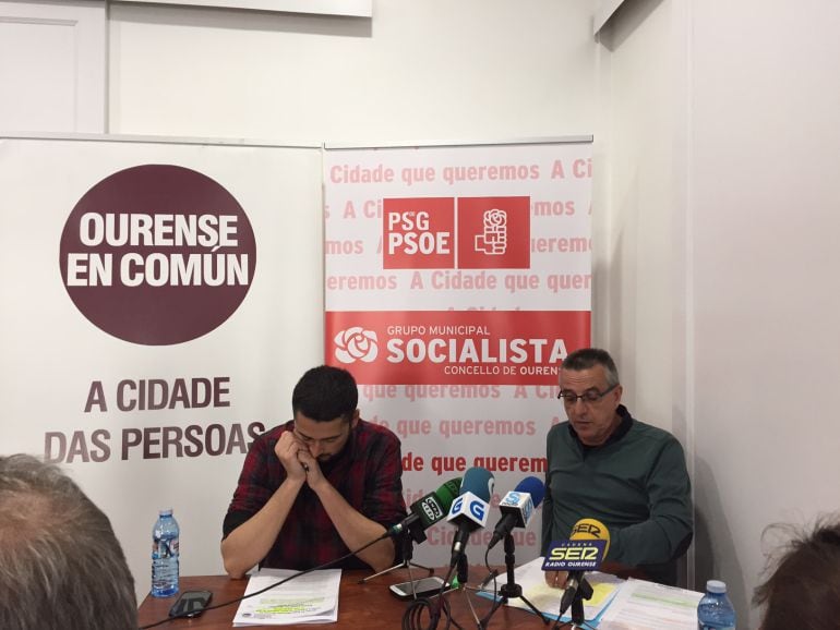 Martiño Vázquez (Ourense en Común) y  José María García Tejerina (PSOE) pretenden evitar que el legado cultural de Benposta se pierda