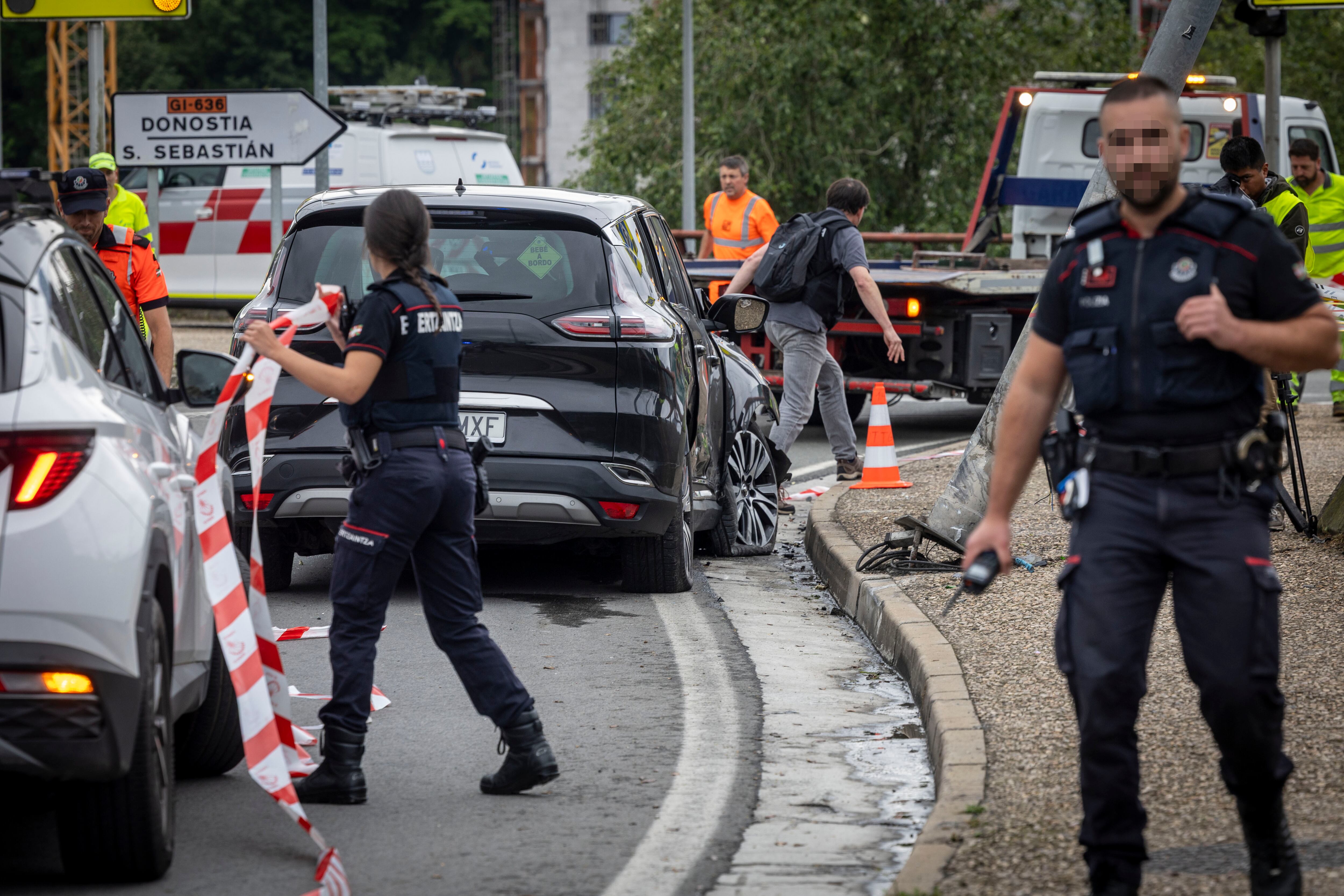 LEZO (GIPUZKOA), 02/06/2025.- Imagen del operativo policial de la Ertzaintza en Lezo.