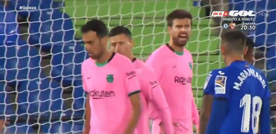 Gerard Piqué, durante el partido ante el Getafe