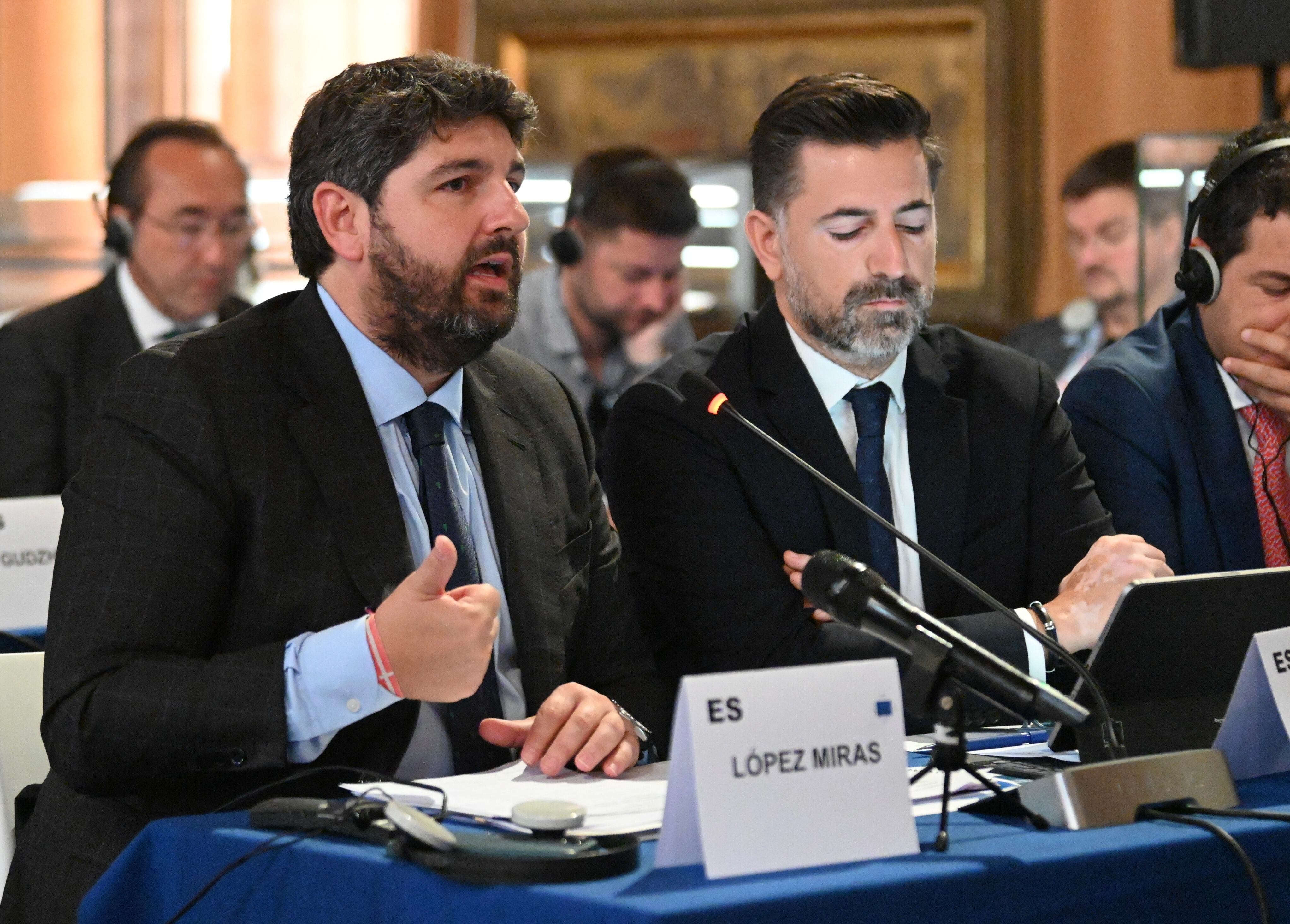El presidente de la Comunidad, Fernando López Miras, participó hoy en la reunión de la Comisión de Recursos Naturales del Comité Europeo de las Regiones, celebrada en Venecia