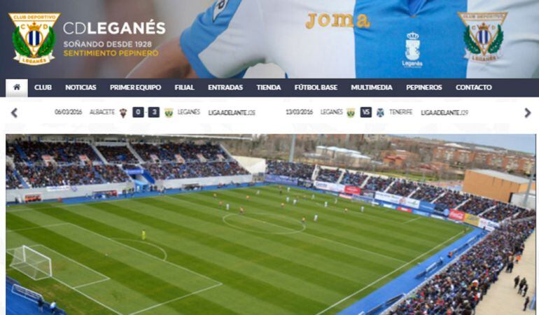 La web www.deportivoleganes.es se ha renovado totalmente