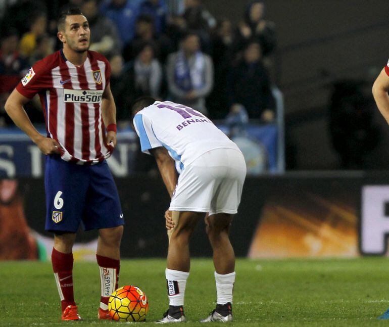 Koke, durante el partido ante el Málaga