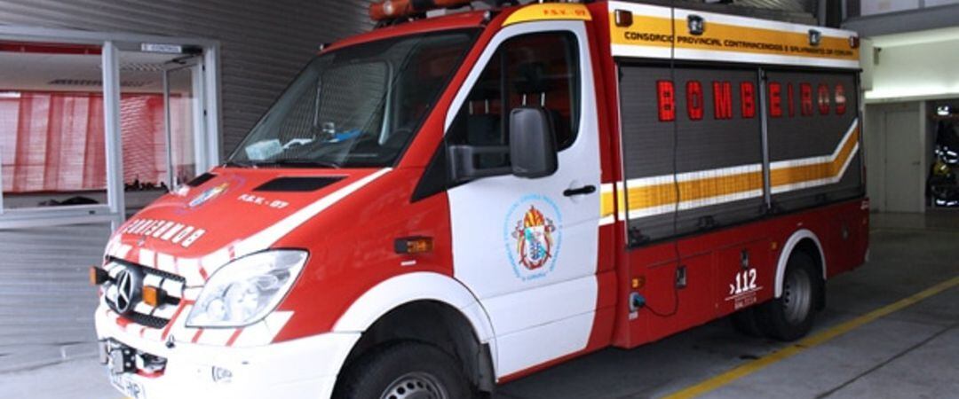 Un camión de bomberos de Betanzos