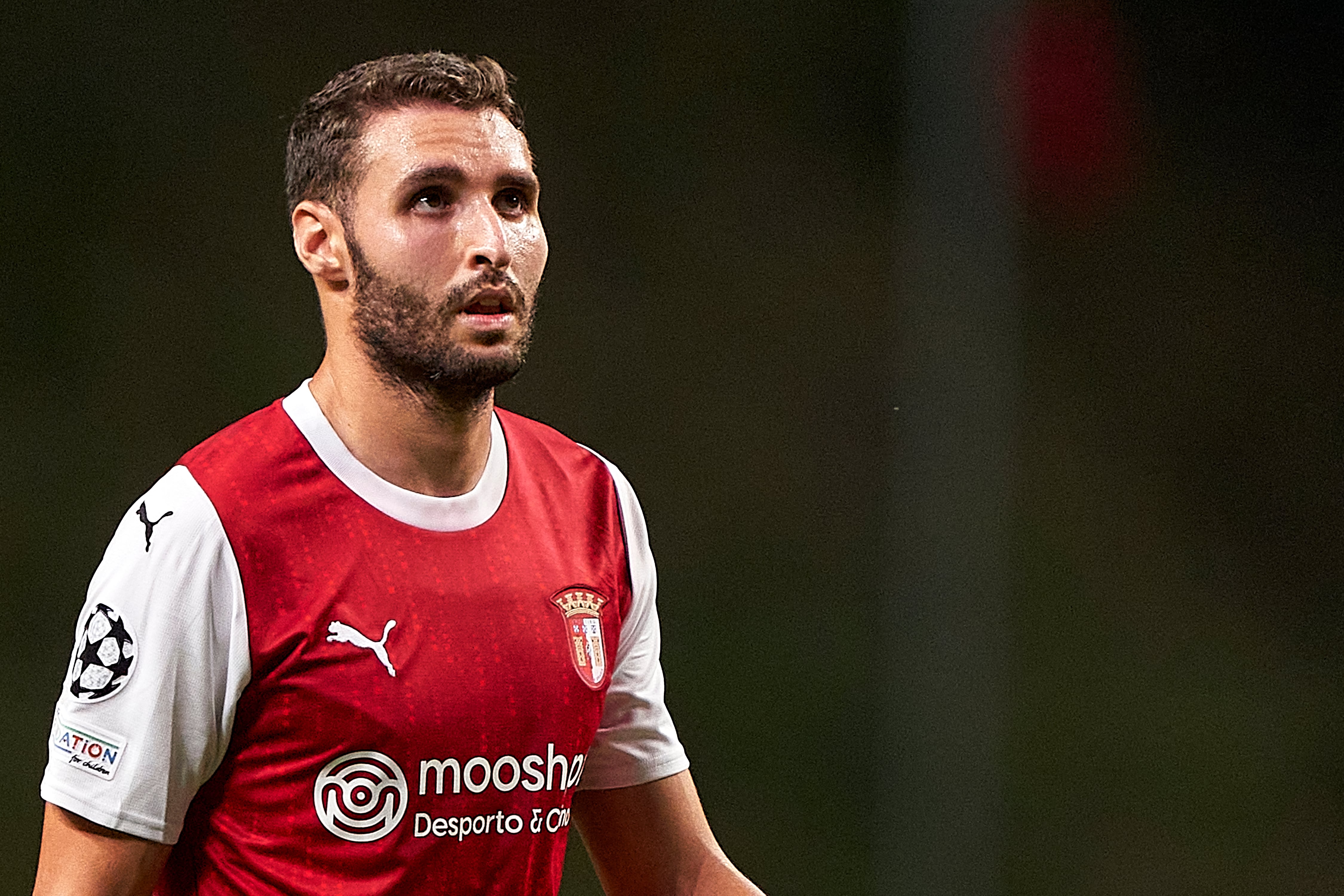 Abel Ruiz, durante un partido del Braga en Champions League