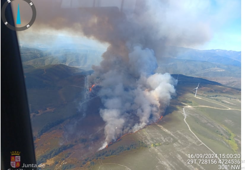 Imagen aérea facilitada por la Junta de Castilla y León